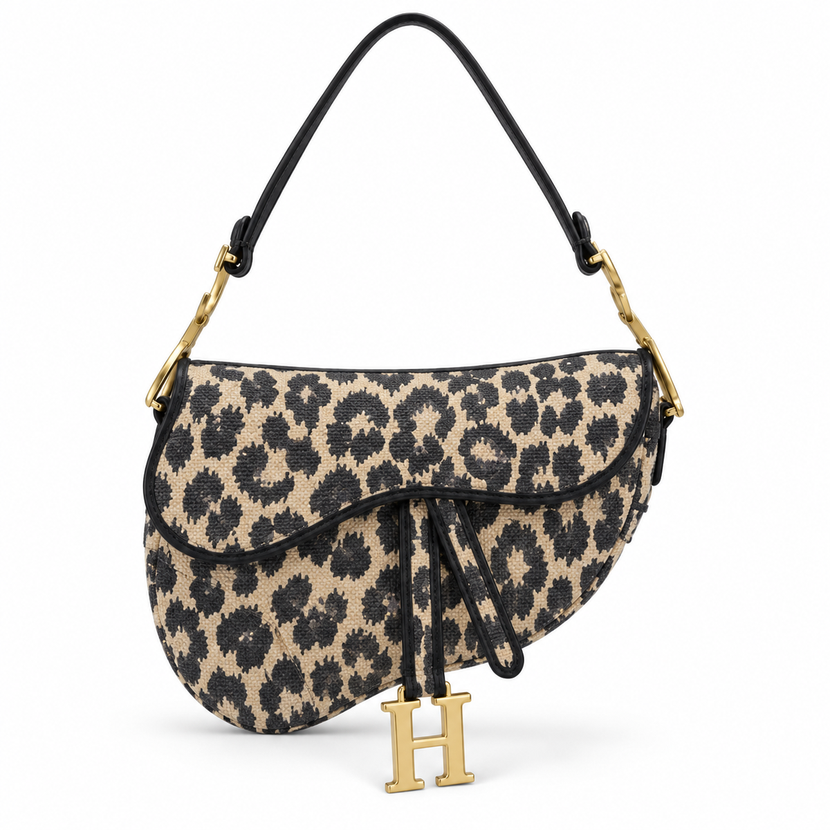 Embroidered Equestrian Saddle Bag