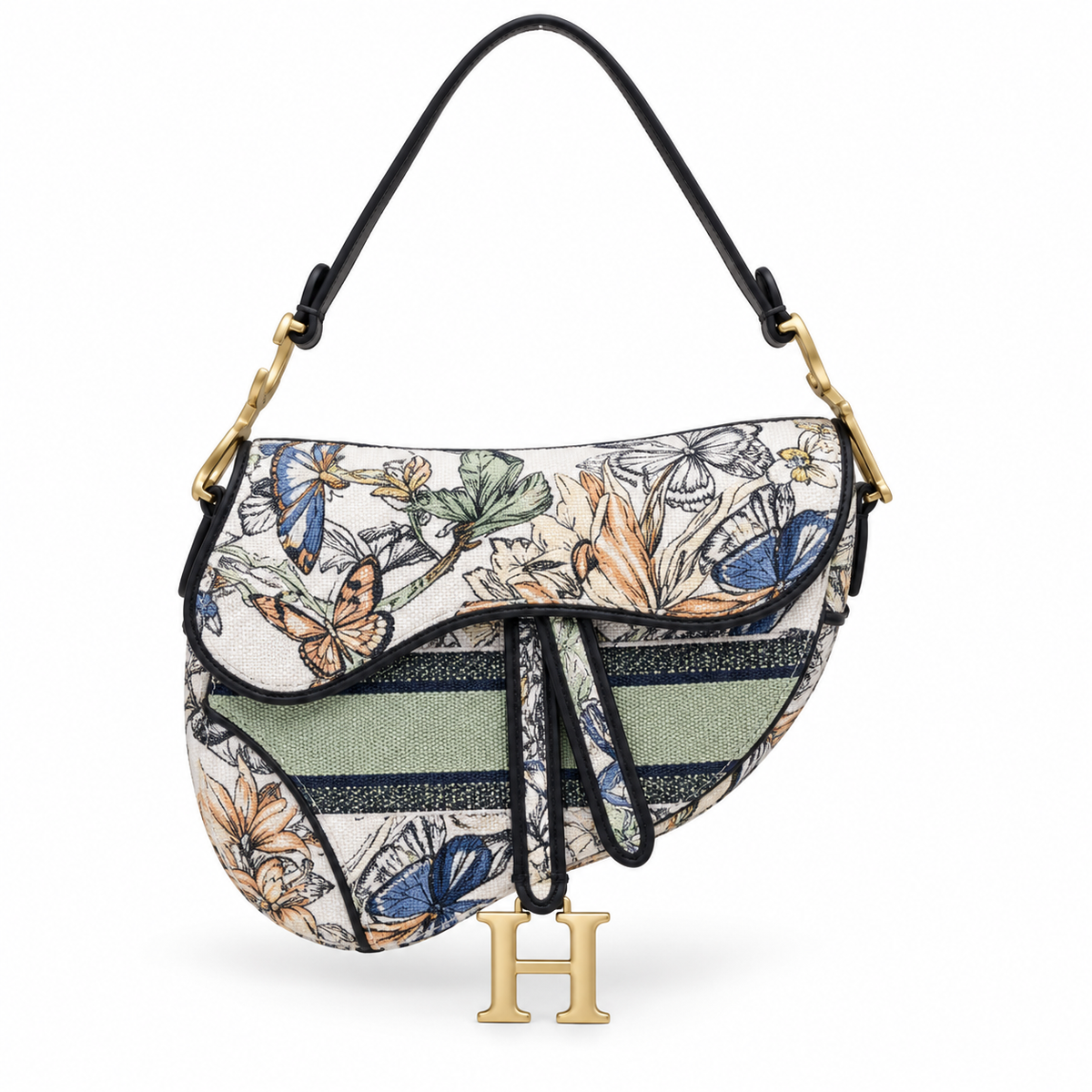 Embroidered Equestrian Saddle Bag