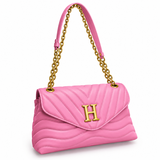 Wave Leather Chain Bag