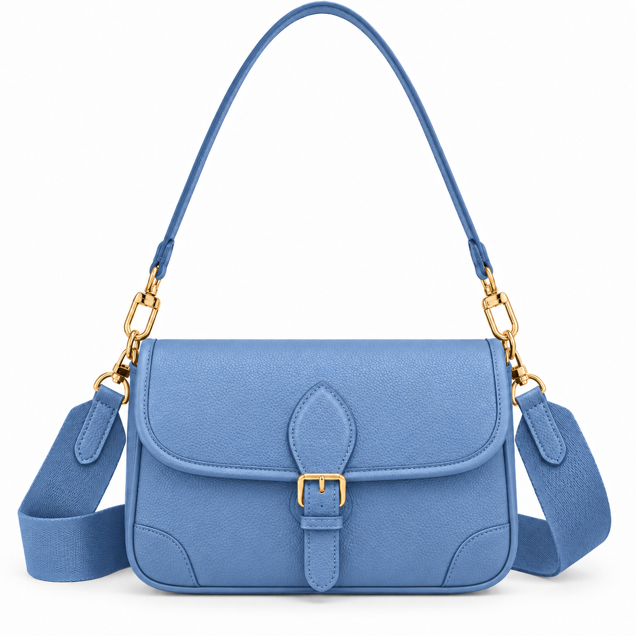Blue Leather Diana Satchel