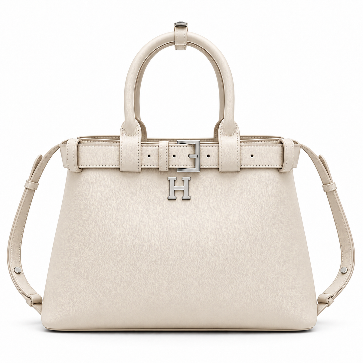 Top-Handle Buckle Tote Bag