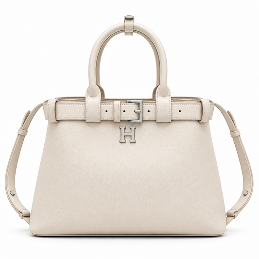 Top-Handle Buckle Tote Bag