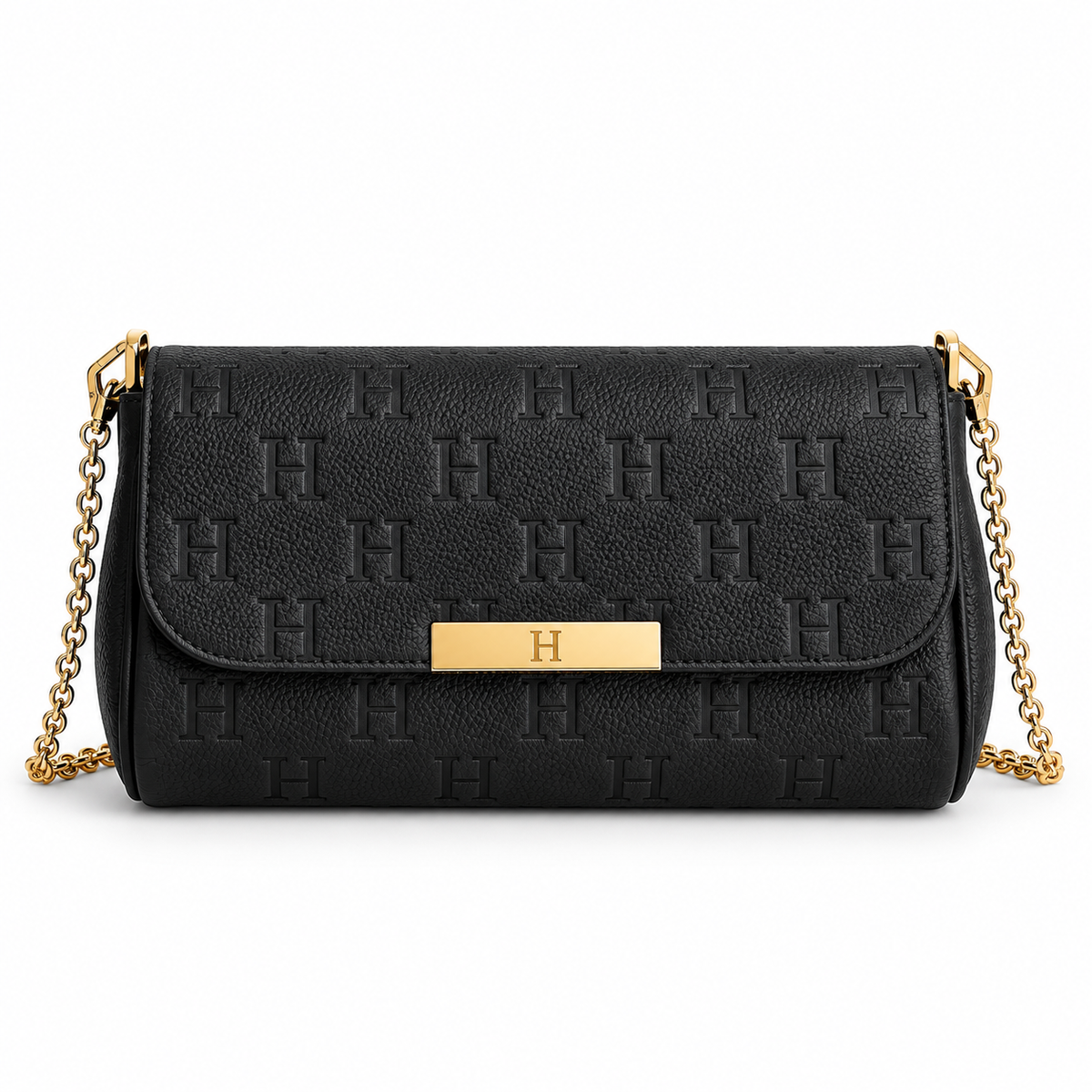 Small Leather Imprint Chain Bag