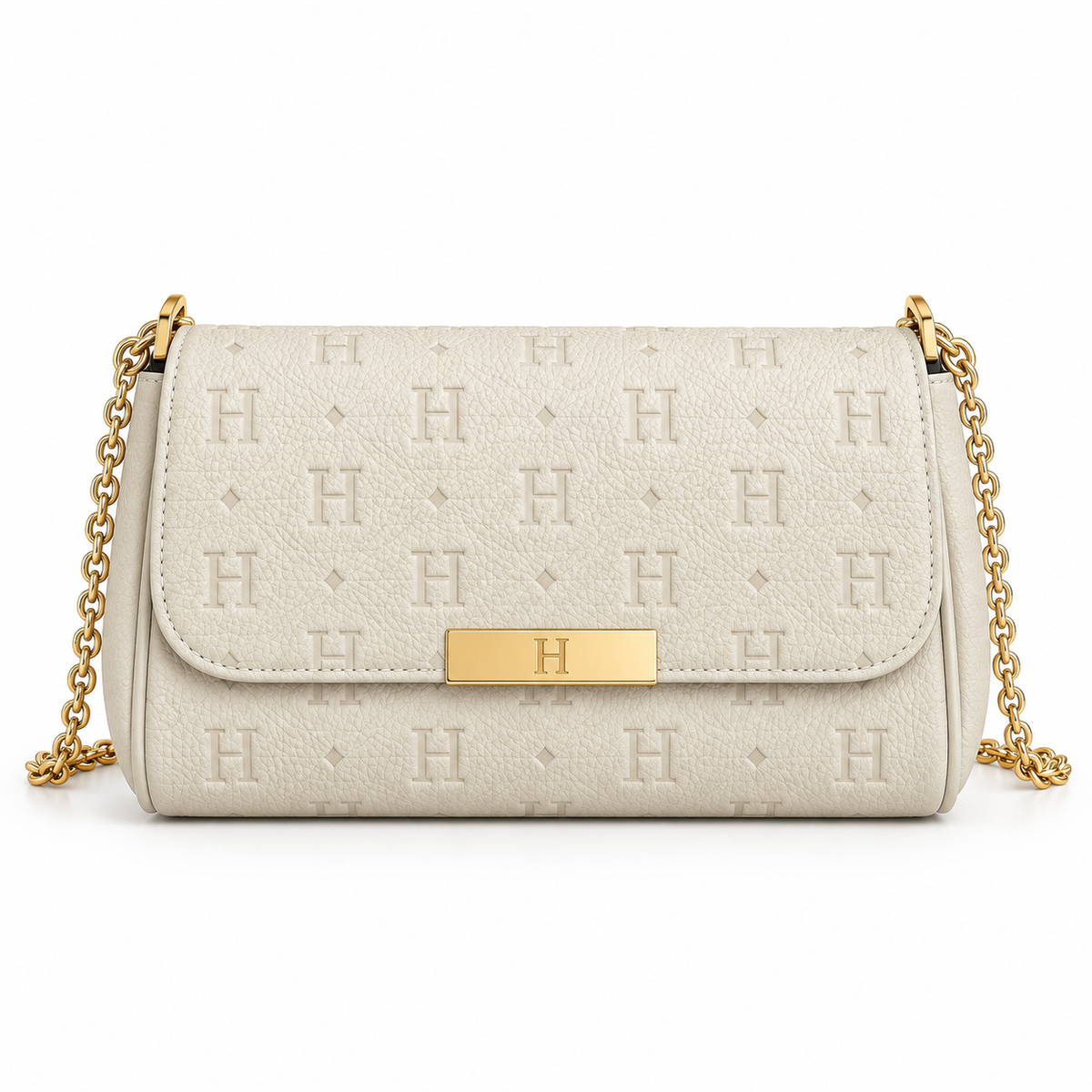 Small Leather Imprint Chain Bag