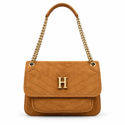 Suede Nicole Shoulder Bag