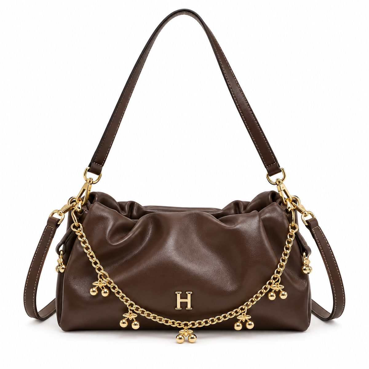Ruching Charms Bag