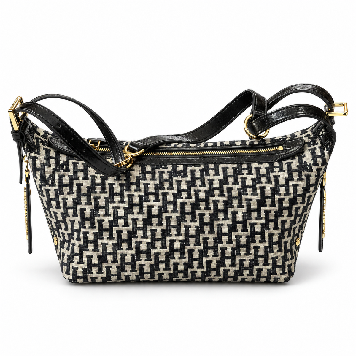 Jour Canvas and Leather Shoulder Bag