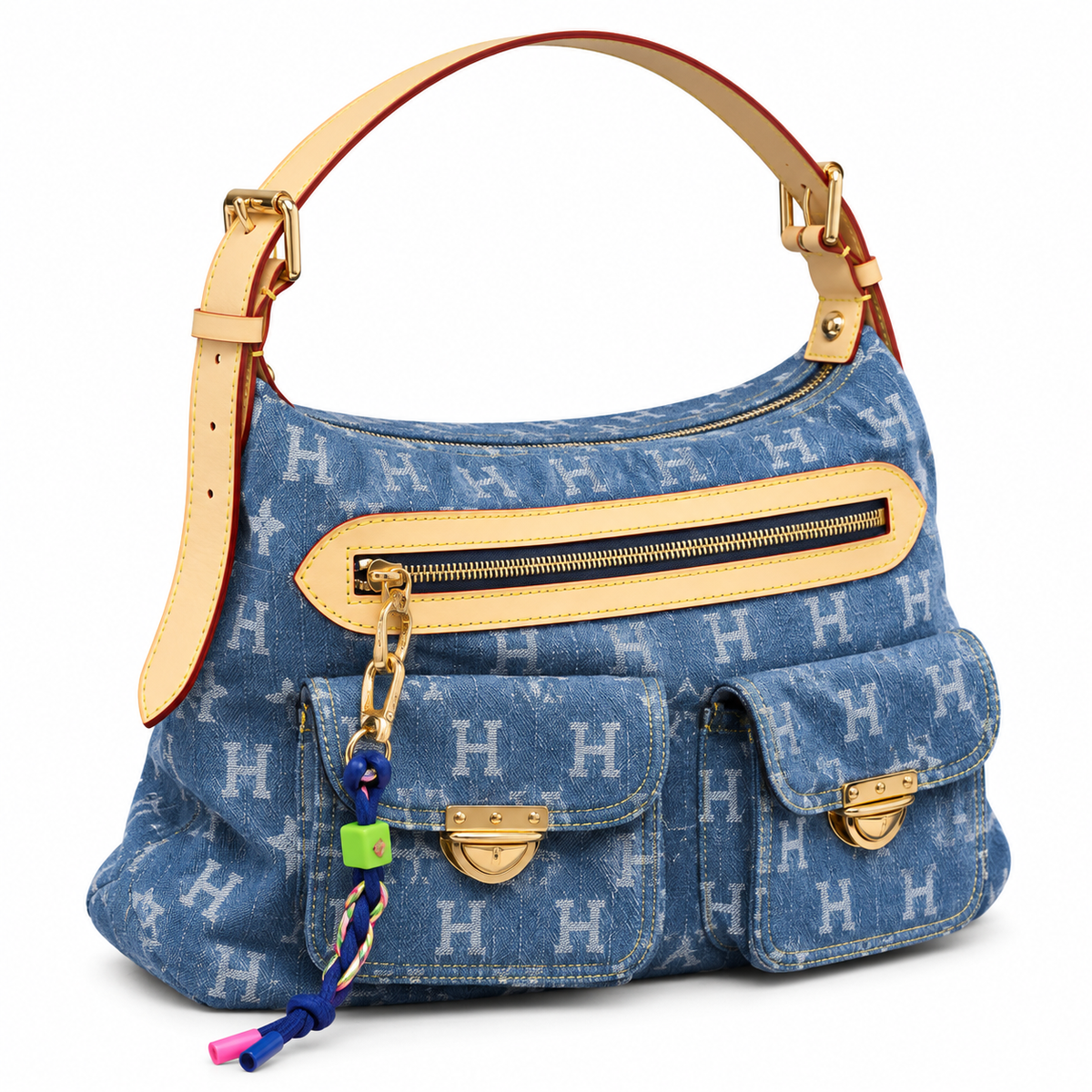 Denim & Leather Bag