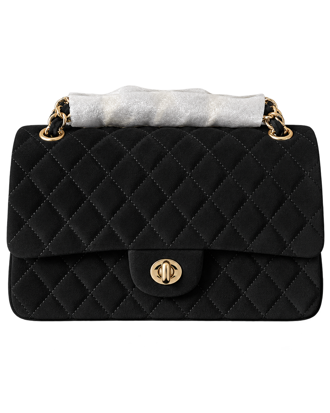 Suede Medium Quilted Purse