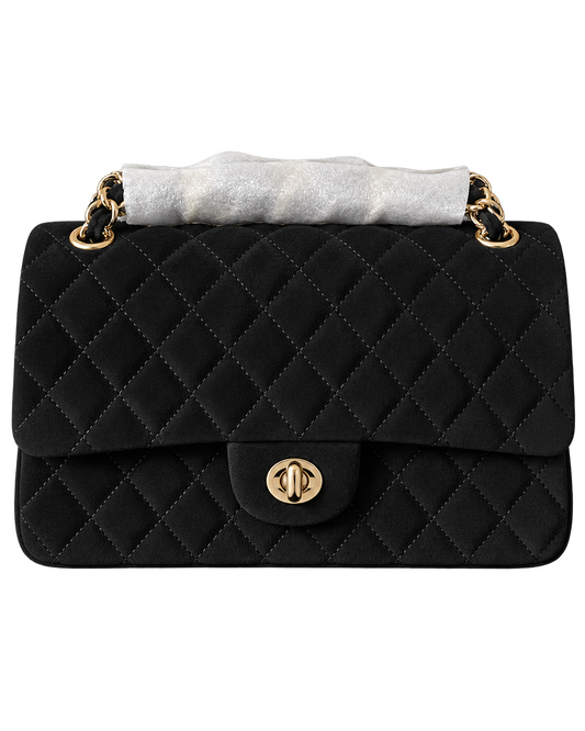 Suede Medium Quilted Purse