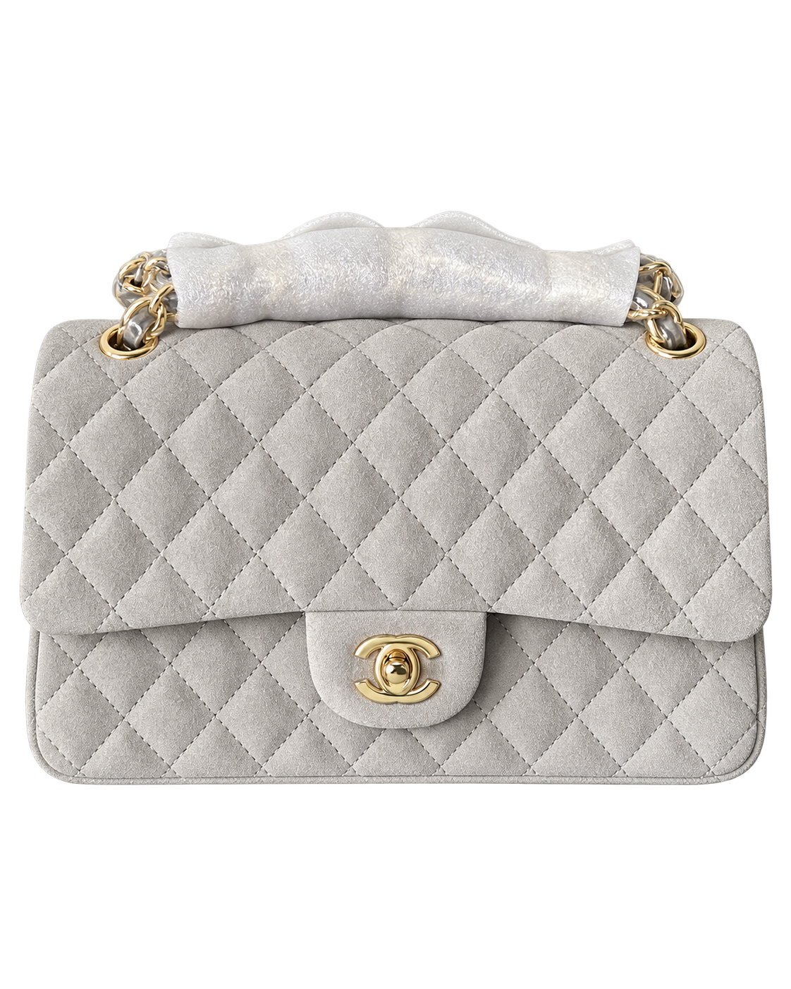 Suede Medium Quilted Purse
