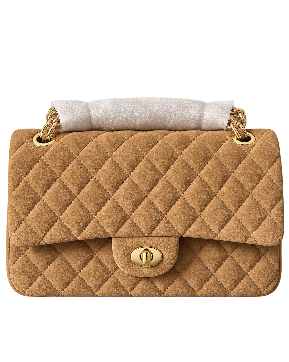 Suede Medium Quilted Purse