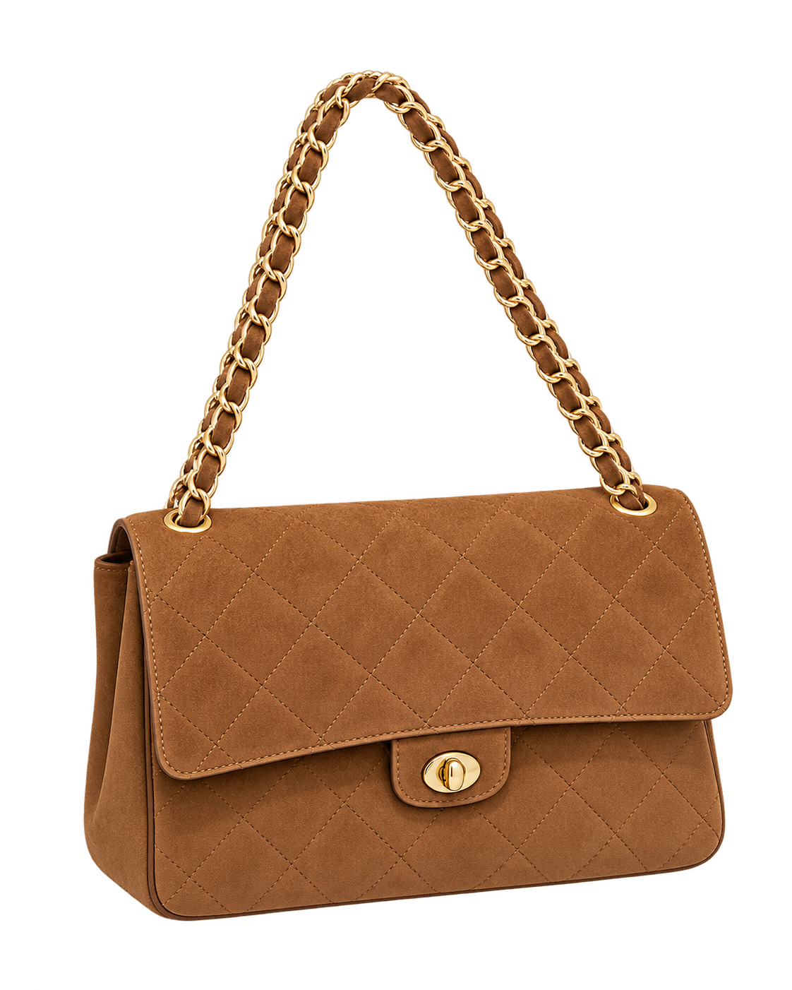 Suede Maxi Shoulder Bag