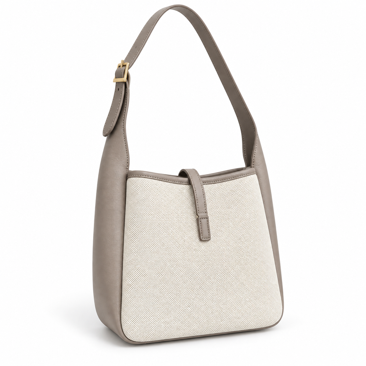 Canvas & Leather Shoulder Bag