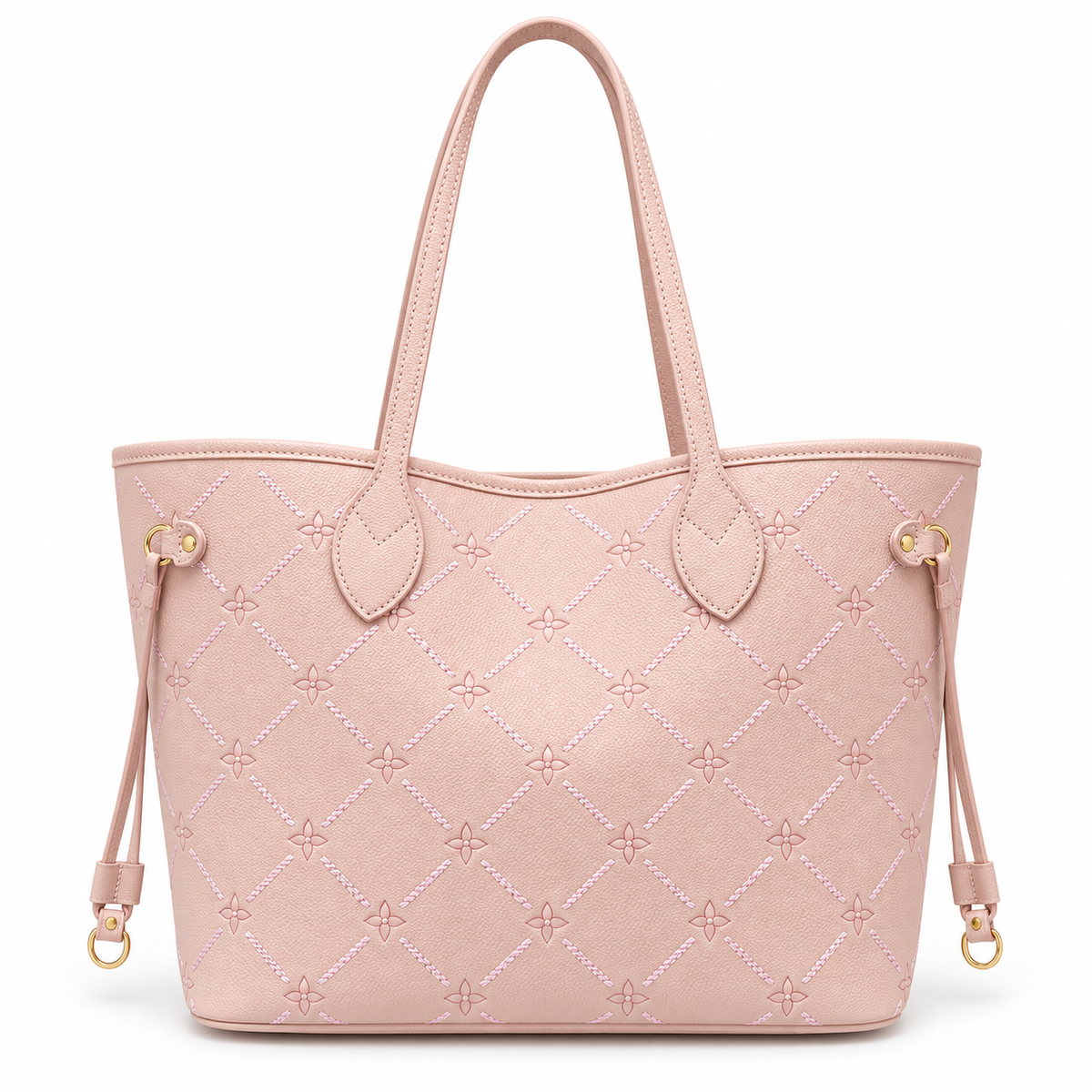 Criss-Cross Leather Tote Bag