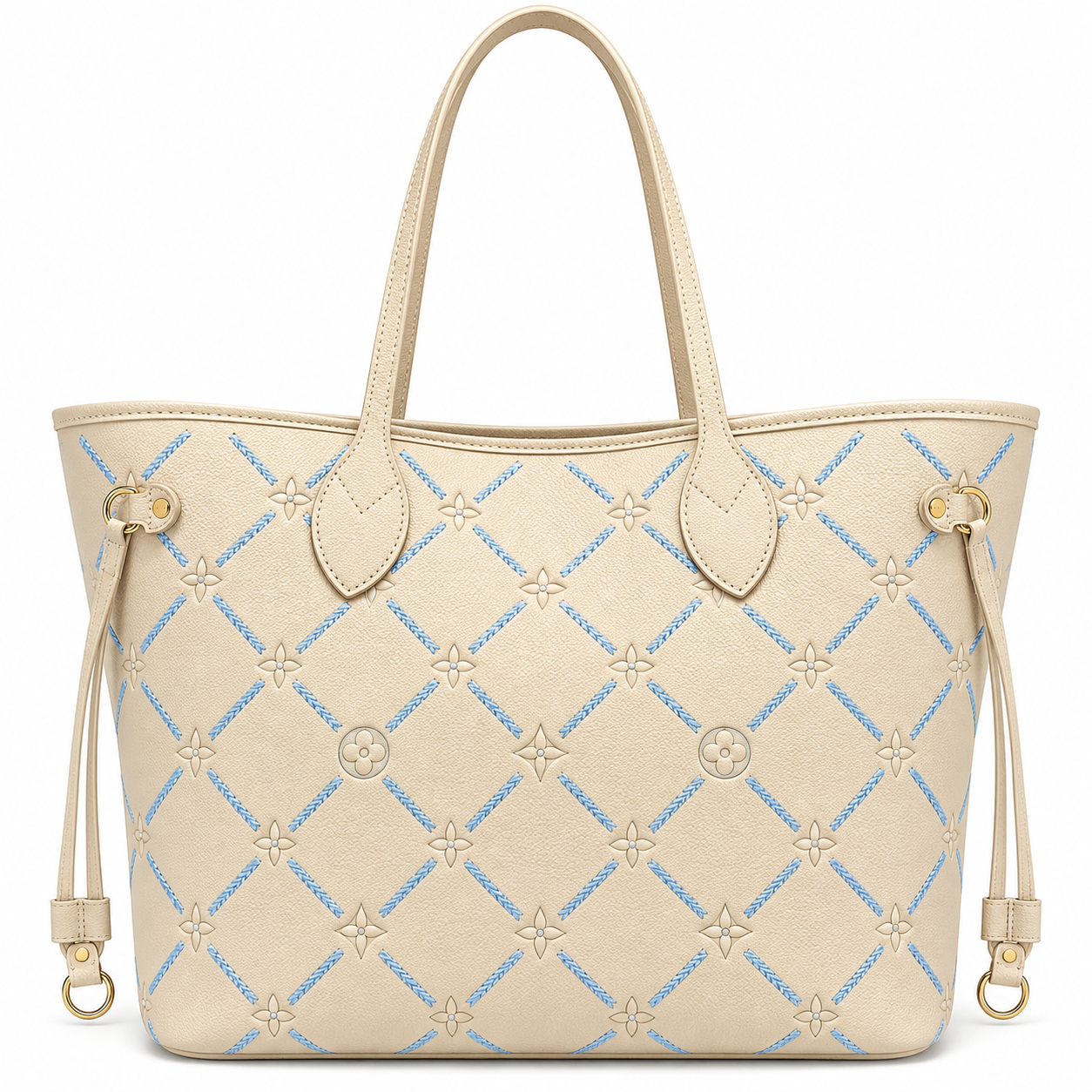 Criss-Cross Leather Tote Bag