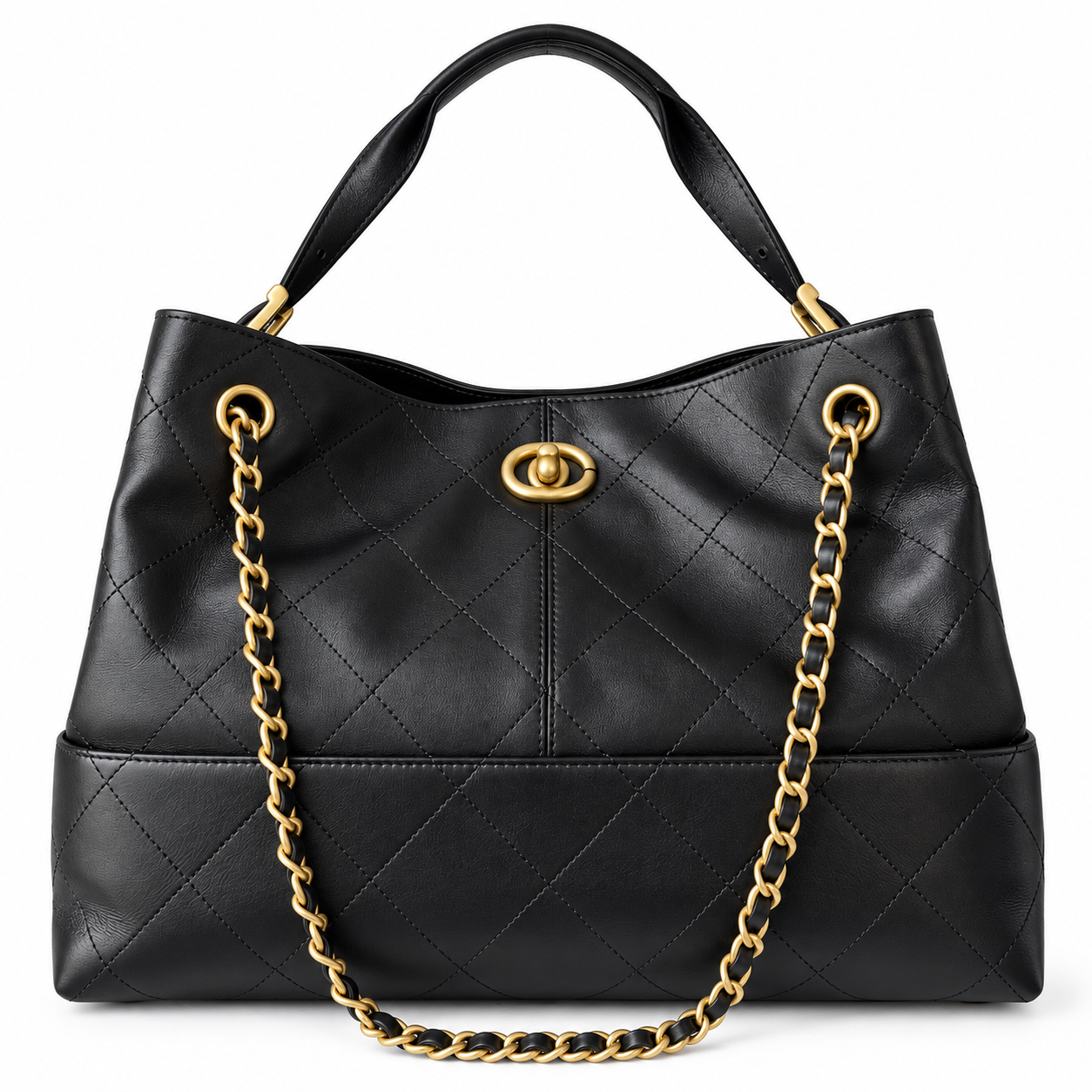 Suede & Leather Hobo Tote