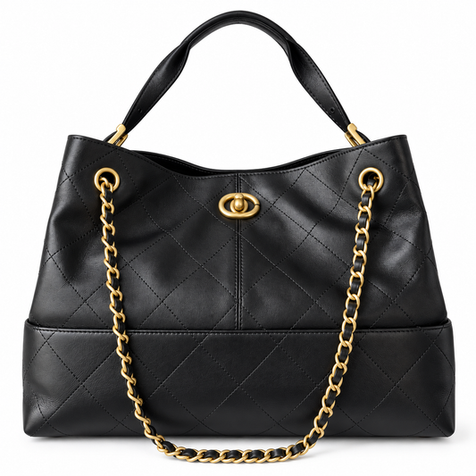 Suede & Leather Hobo Tote