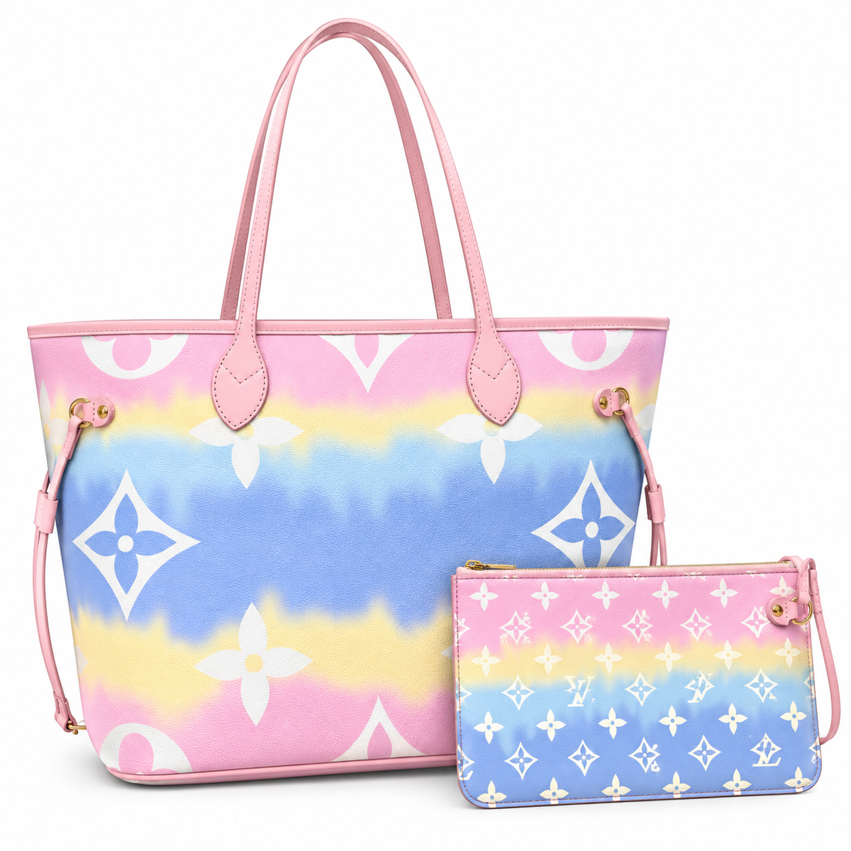 Pastel Rainbow Leather Tote