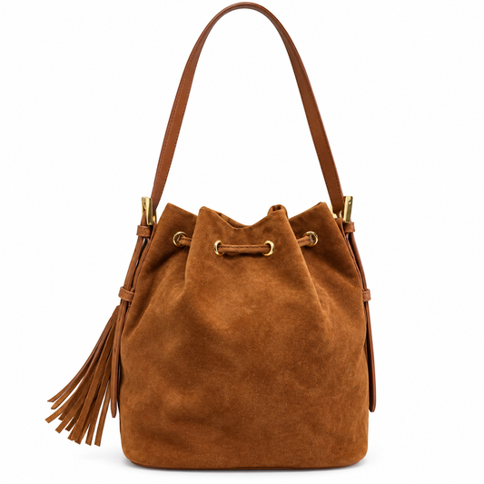Suede Bucket Bag