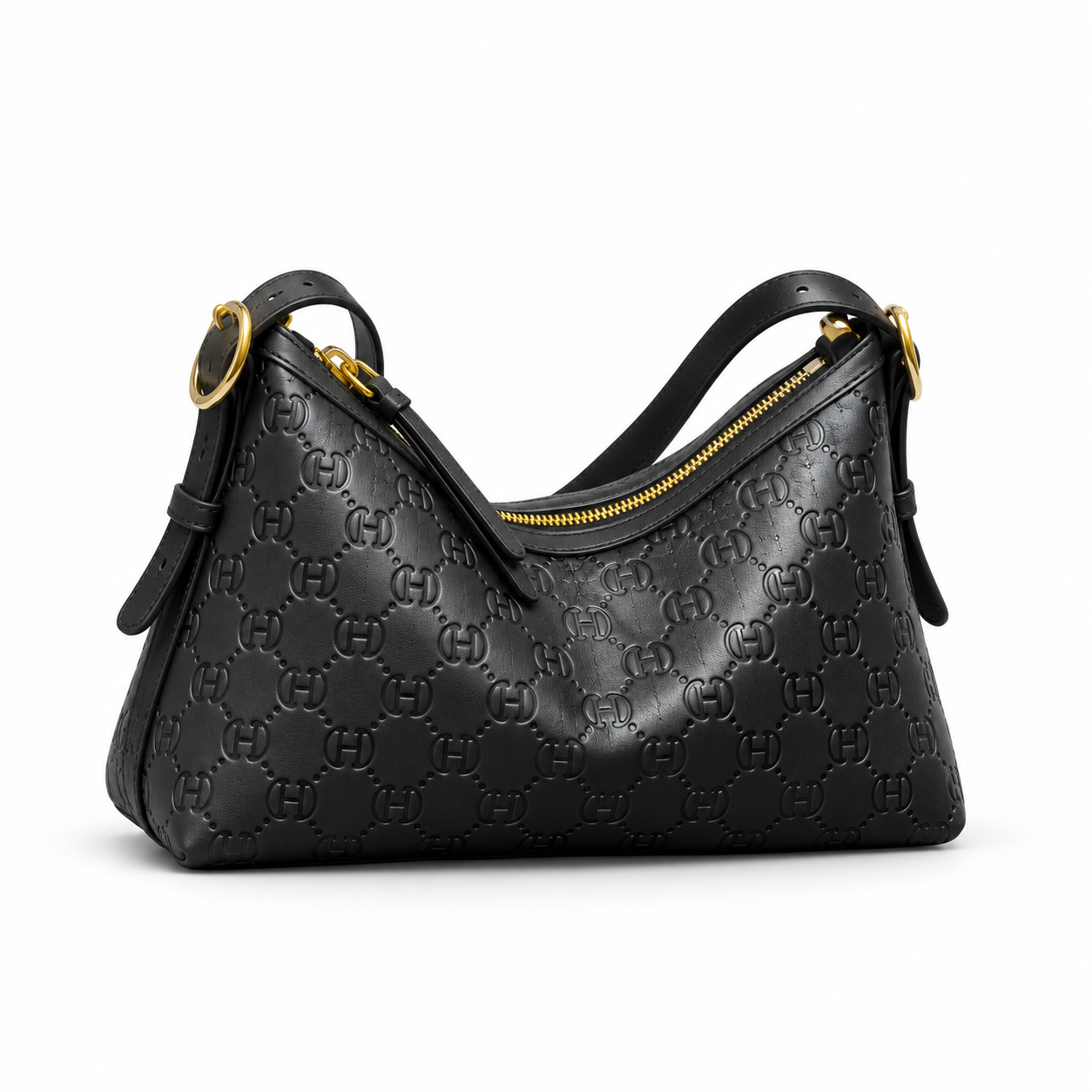 Emblem Hobo Shoulder Bag