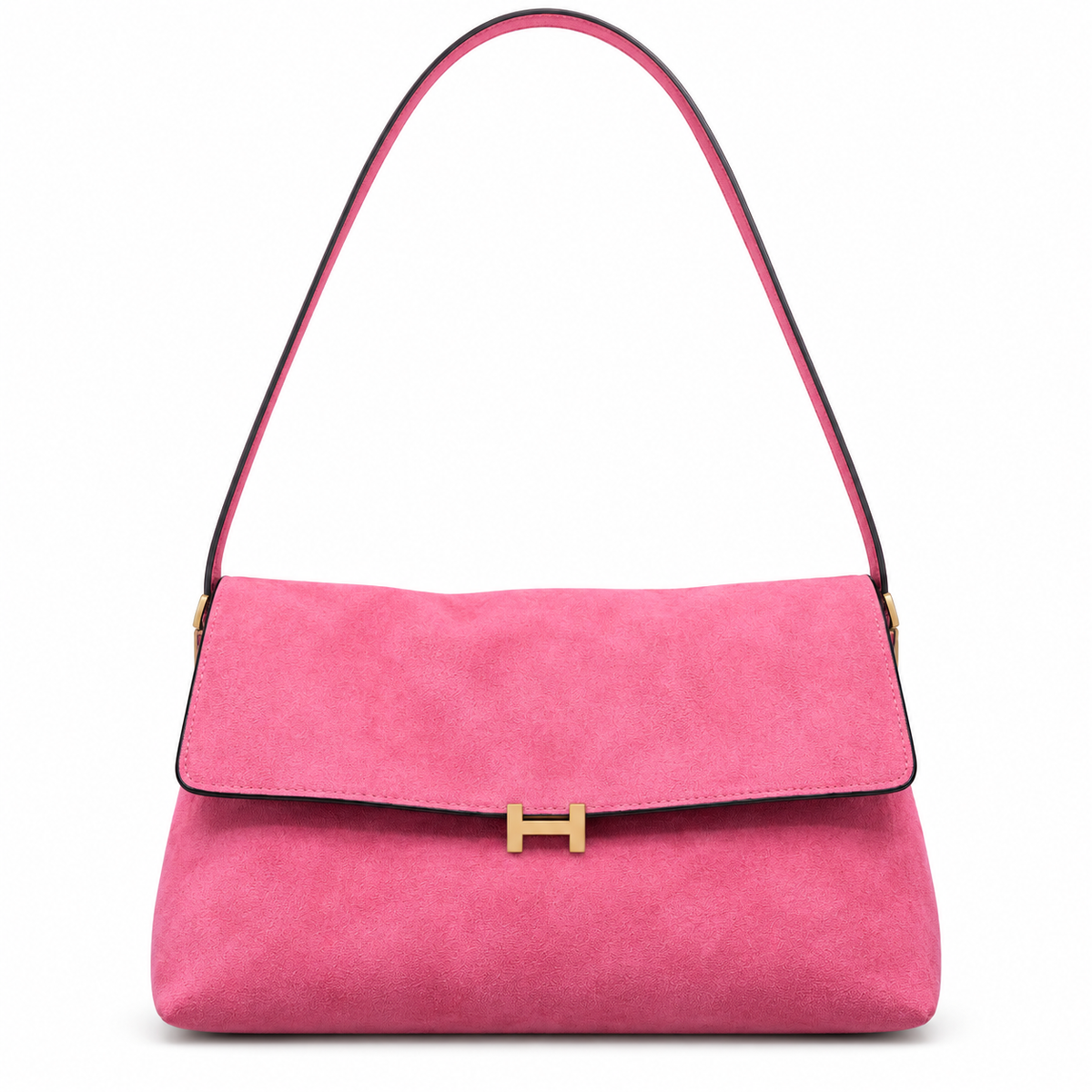 Chels PInk Suede Hobo Bag