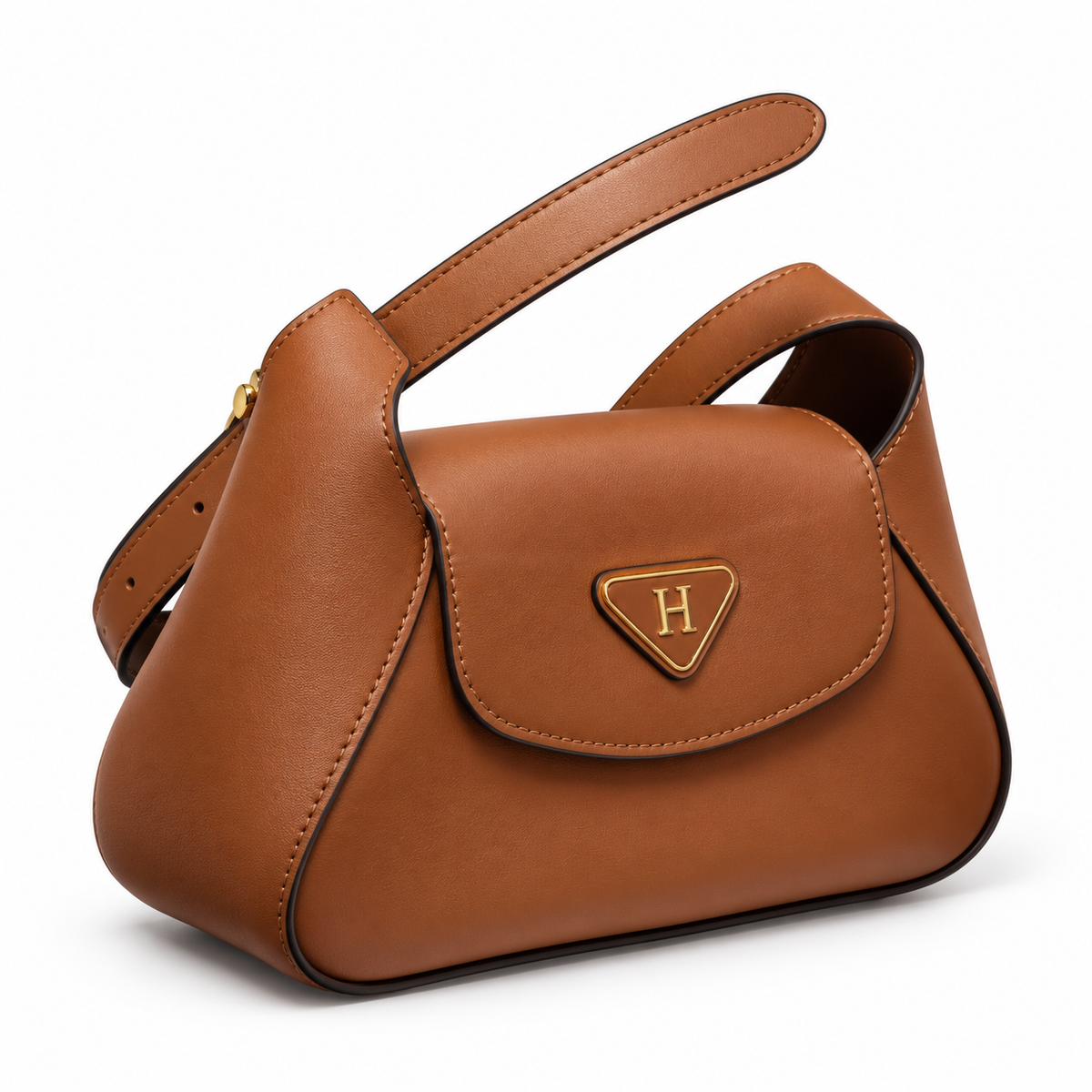 Leather Medium Moon Hobo Bag