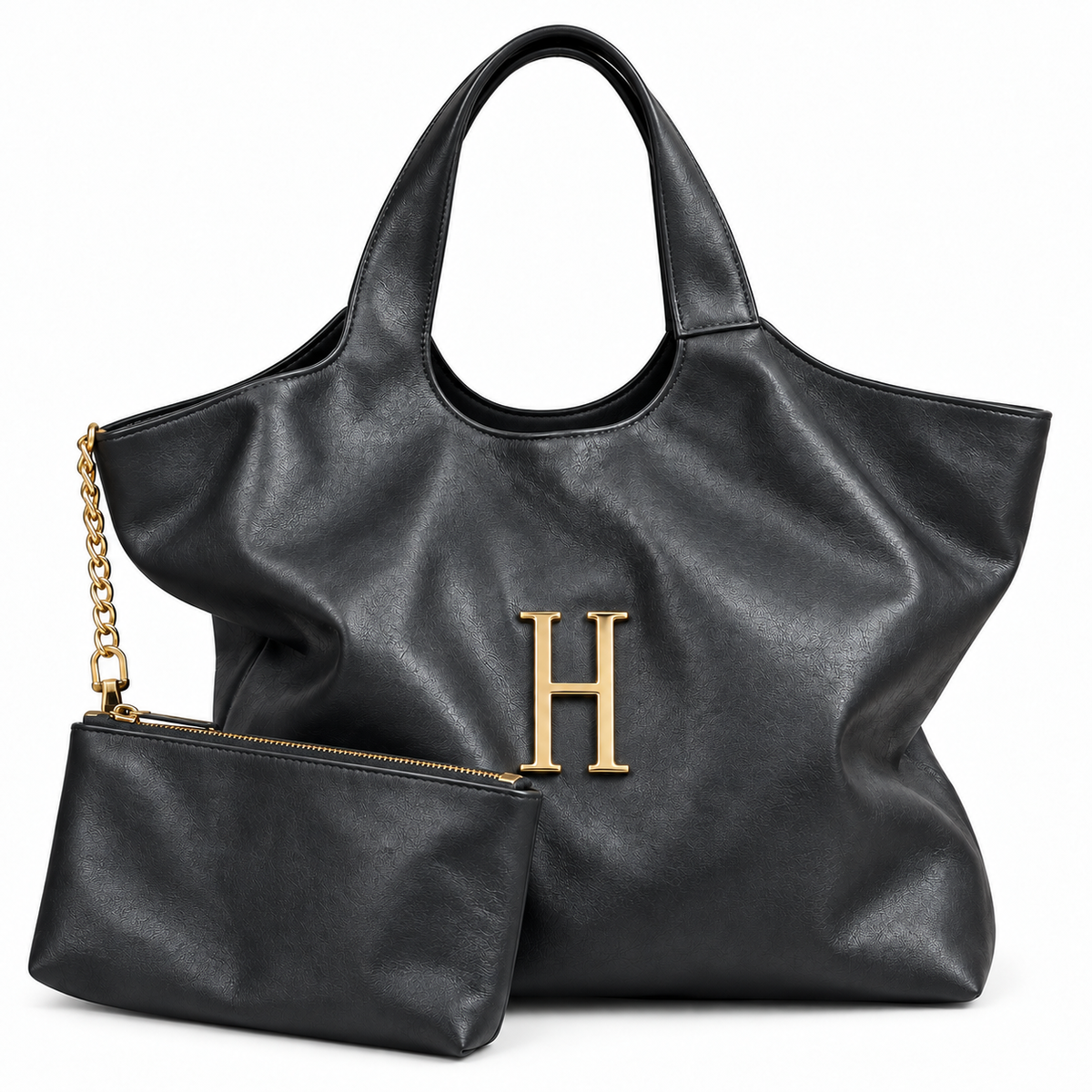 Maxi Leather Emblem Tote