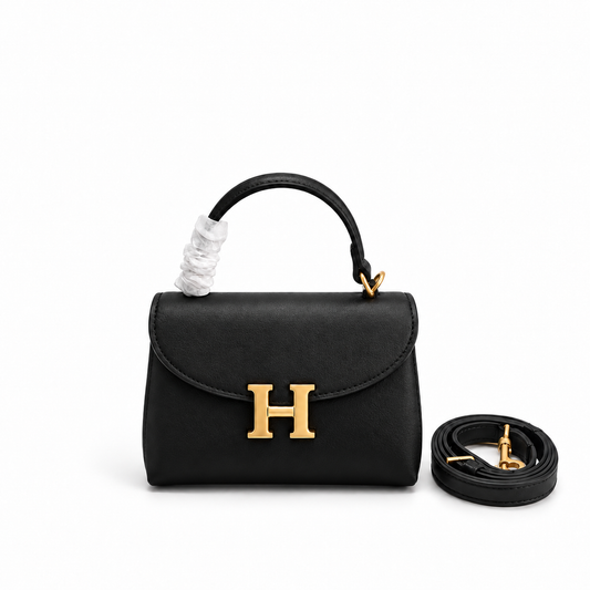 Smooth Leather Top Handle Bag