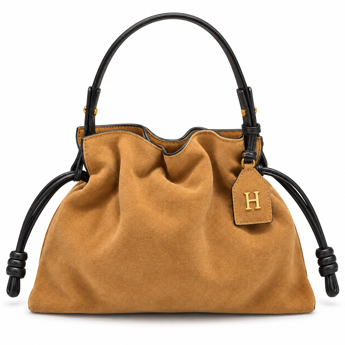 Suede Flame Knot Bag