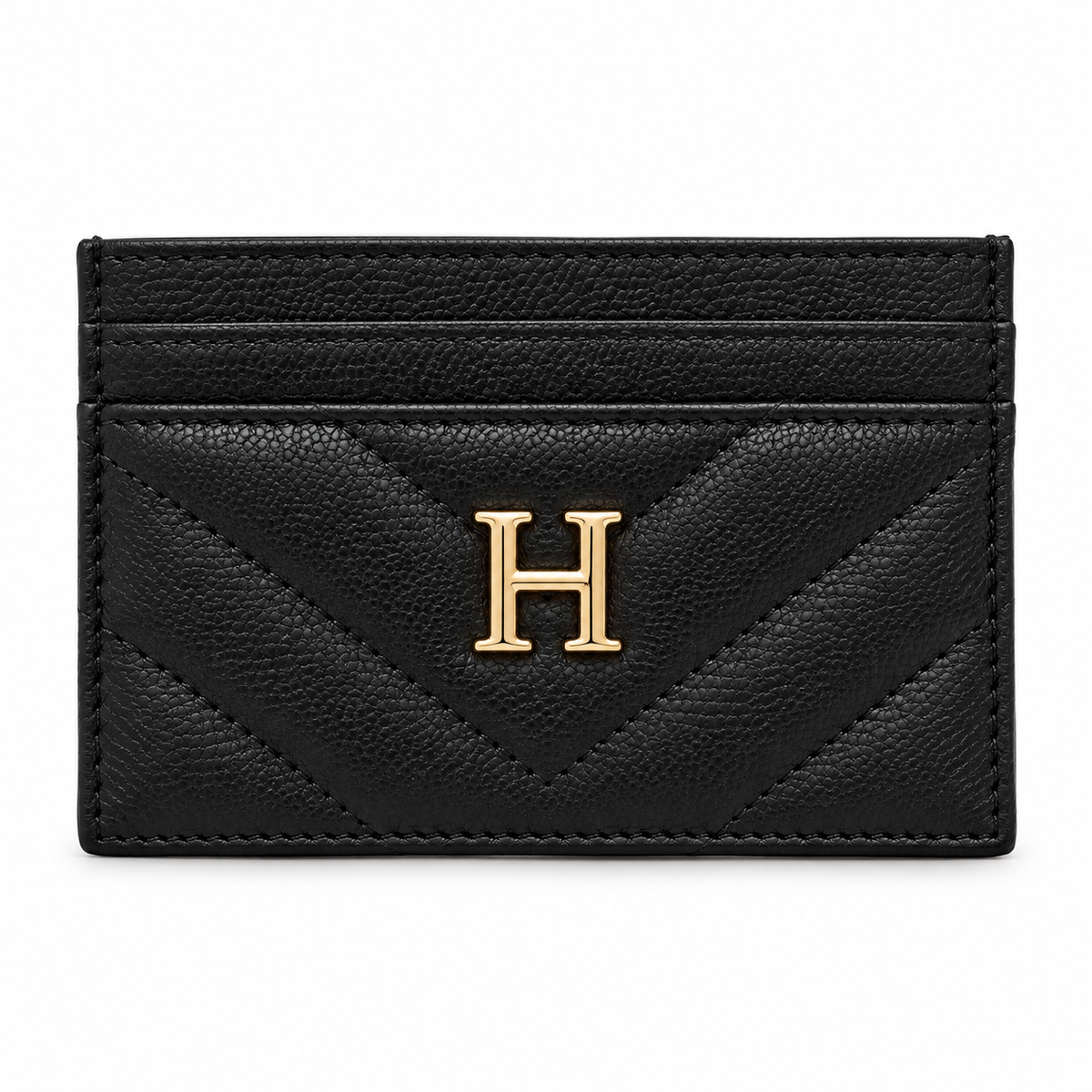 Chevron Leather Card Holder