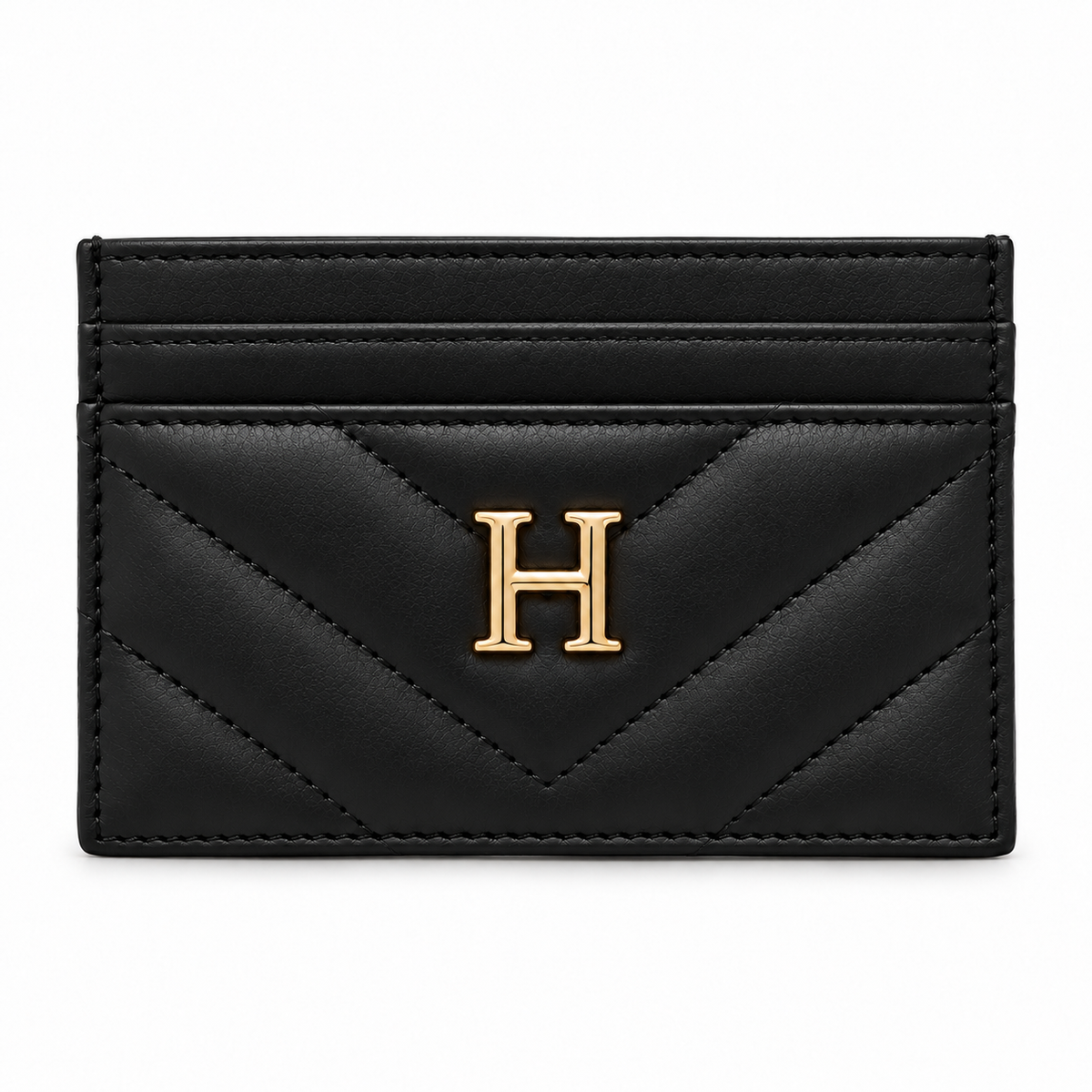 Chevron Leather Card Holder