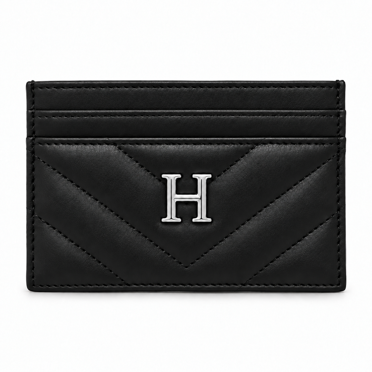 Chevron Leather Card Holder