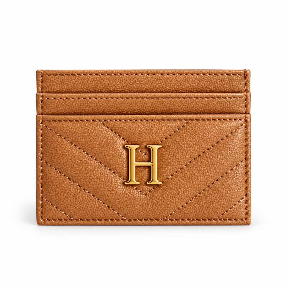 Chevron Leather Card Holder