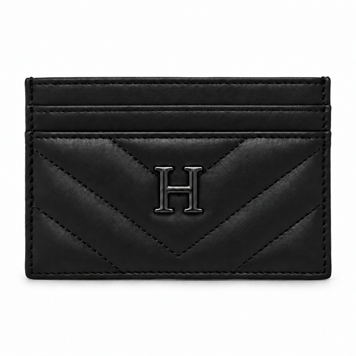 Chevron Leather Card Holder