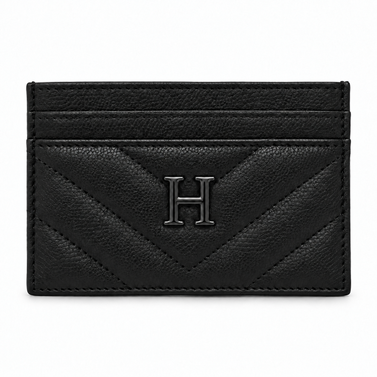 Chevron Leather Card Holder