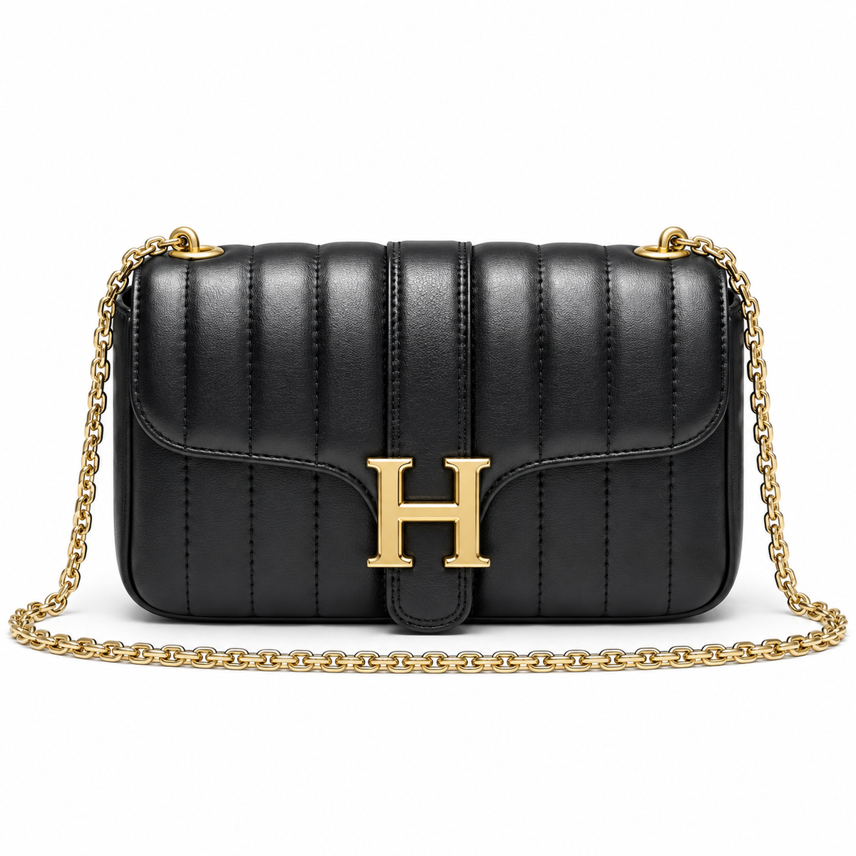 Leather Striped Purse