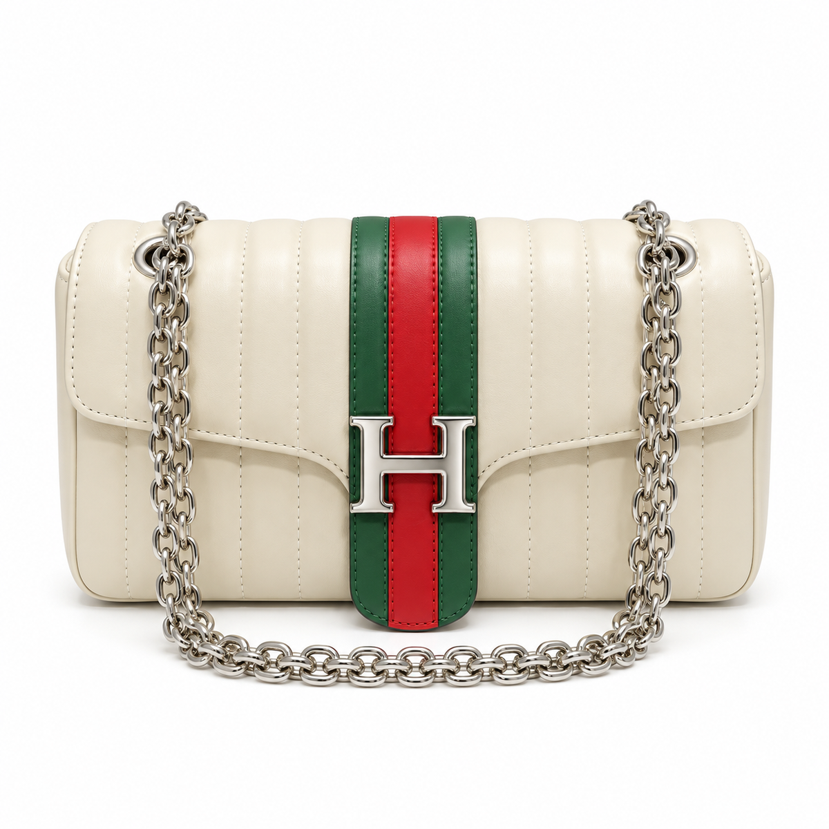 Leather Striped Purse