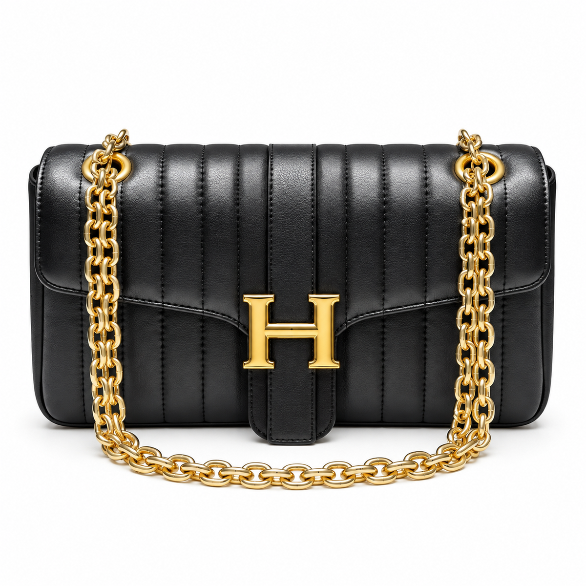 Leather Striped Purse