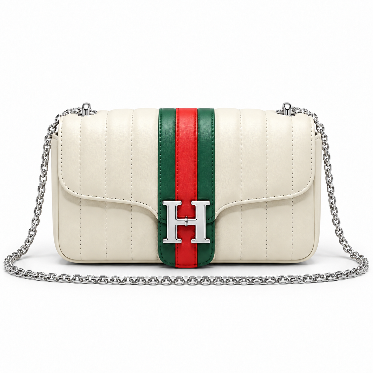 Leather Striped Purse