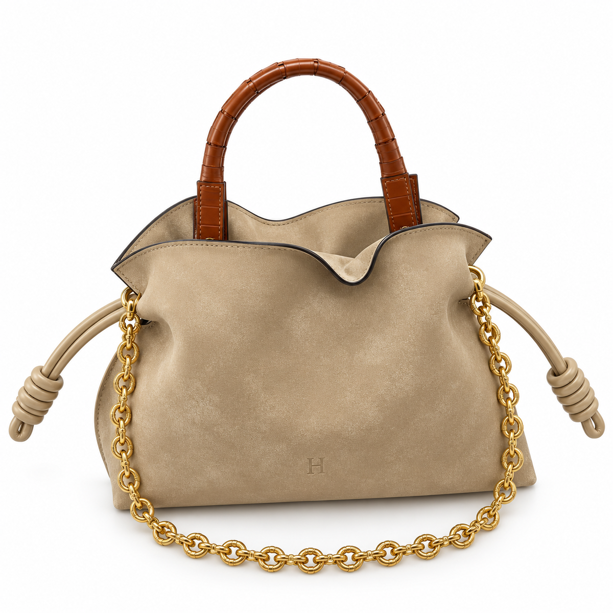 Mini Suede Flamingo Bag