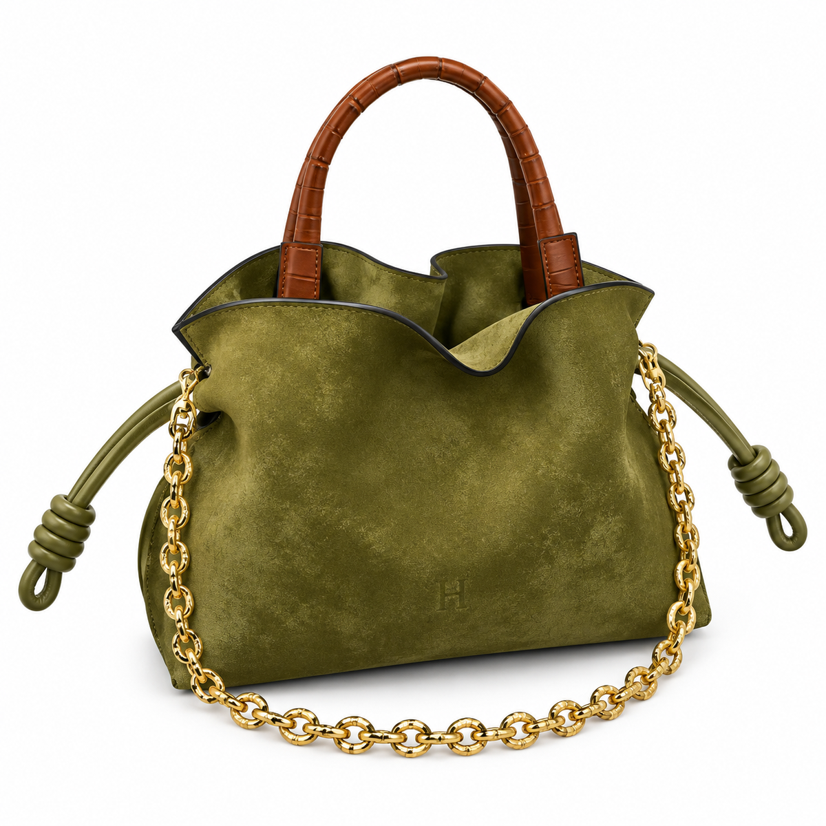 Mini Suede Flamingo Bag