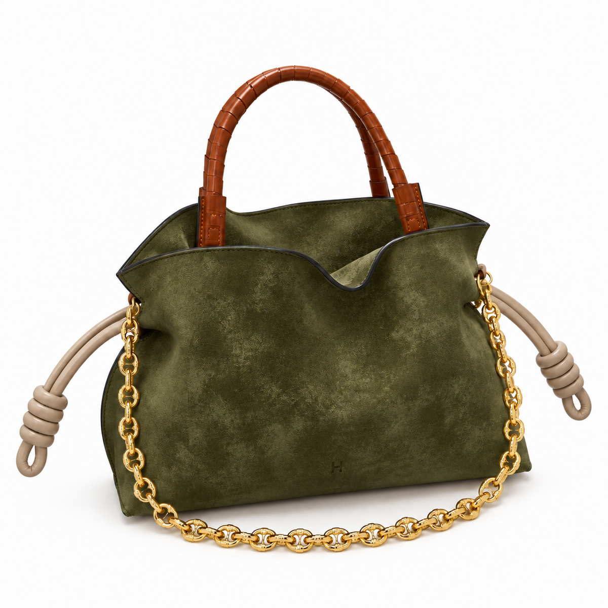 Mini Suede Flamingo Bag