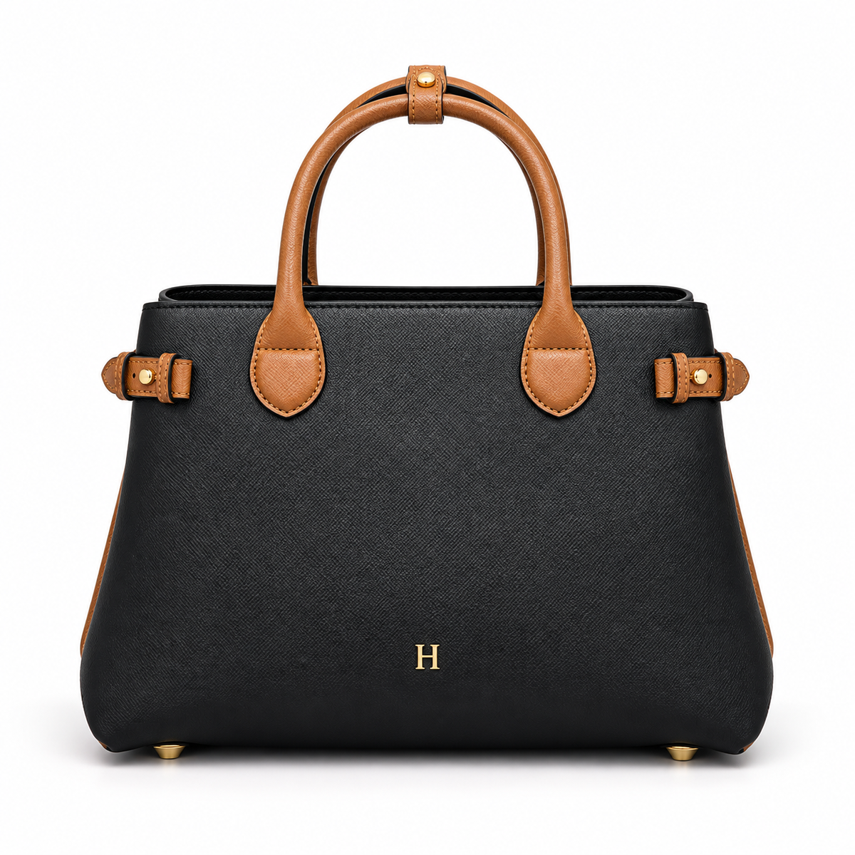 Top Handle Structured Tote Bag