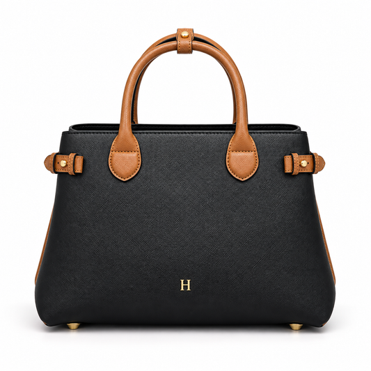 Top Handle Structured Tote Bag