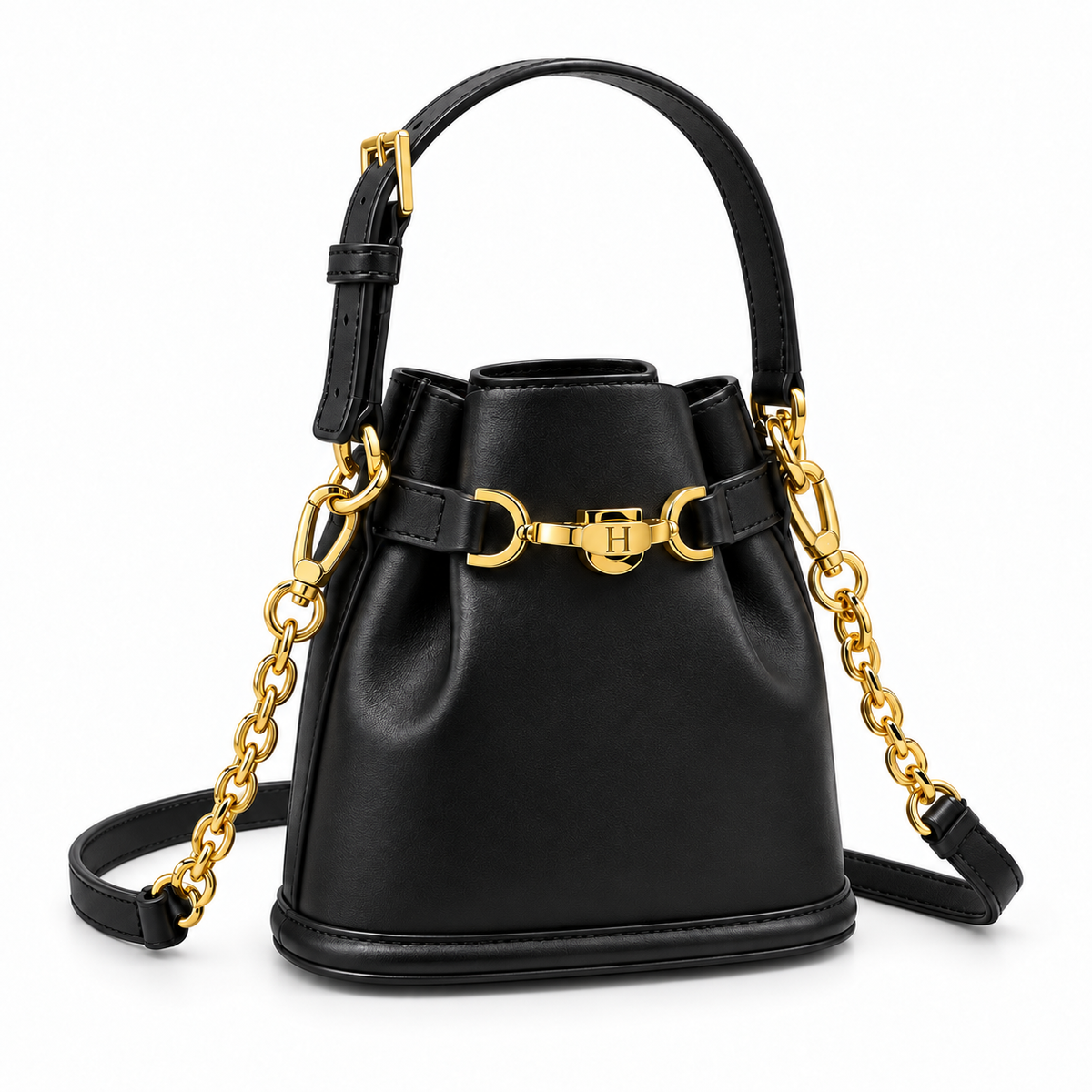 Leather Bucket Bag