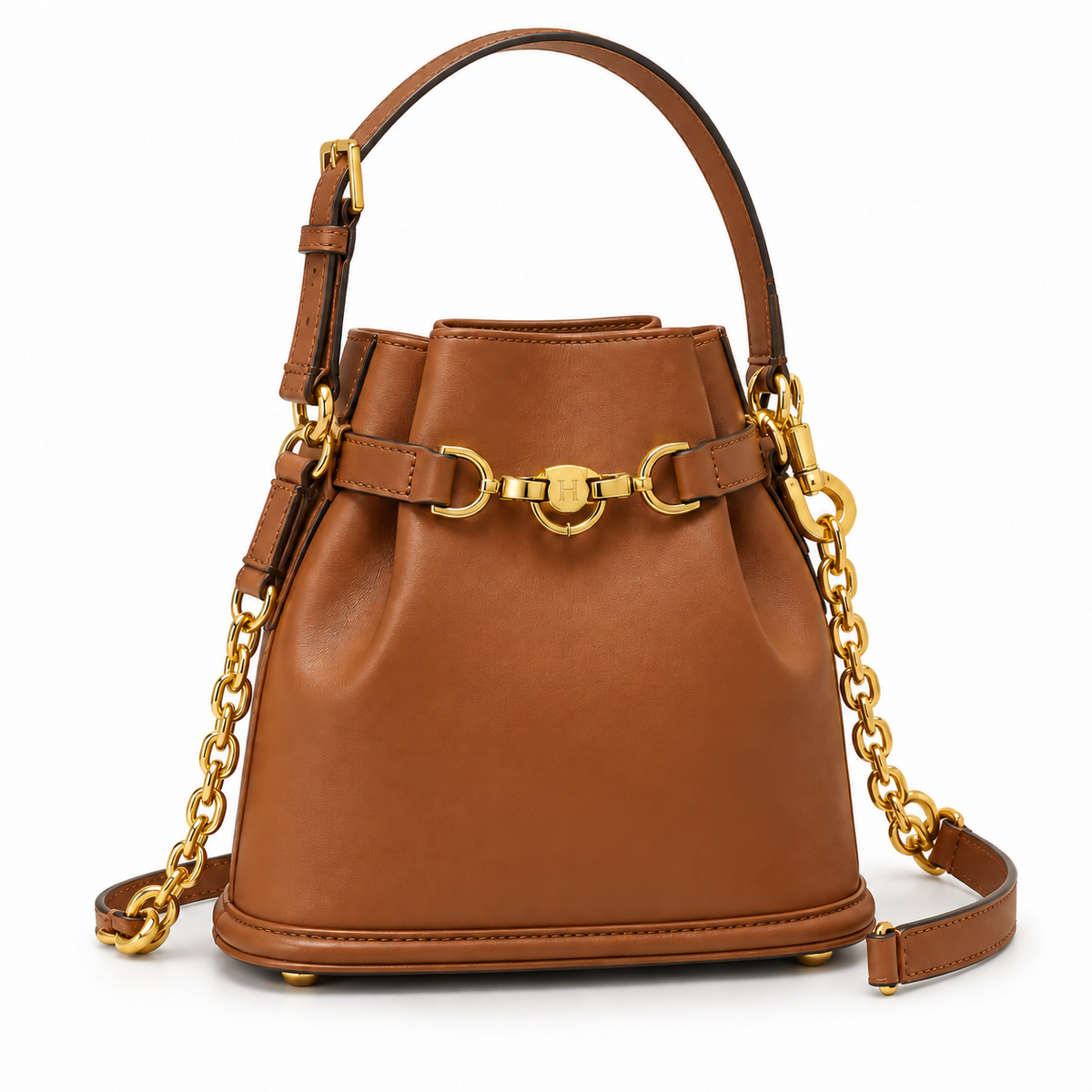 Leather Bucket Bag
