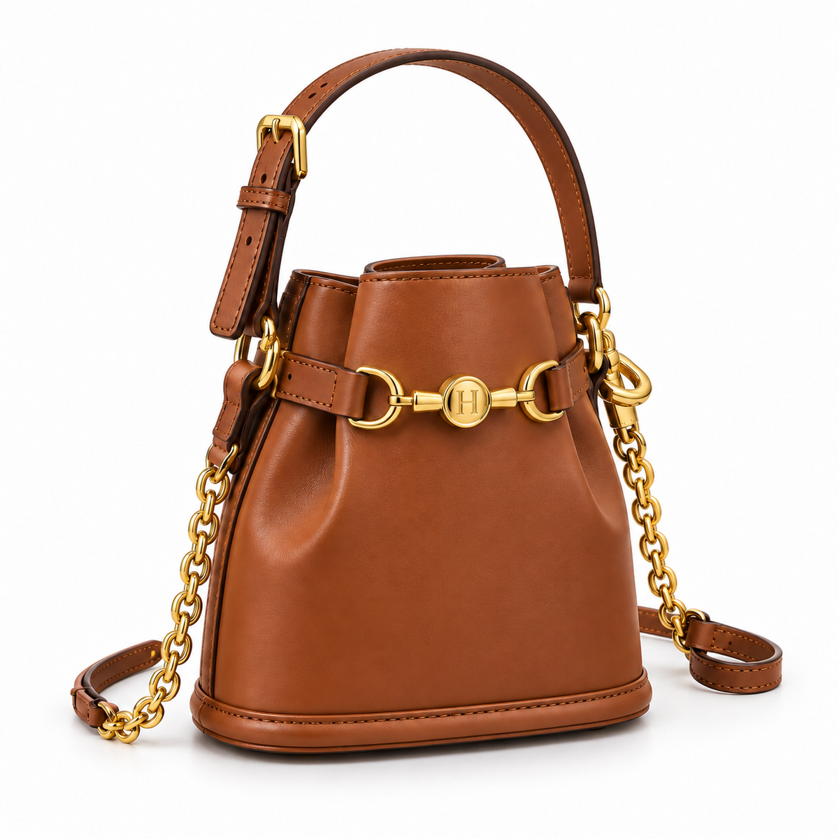 Leather Bucket Bag