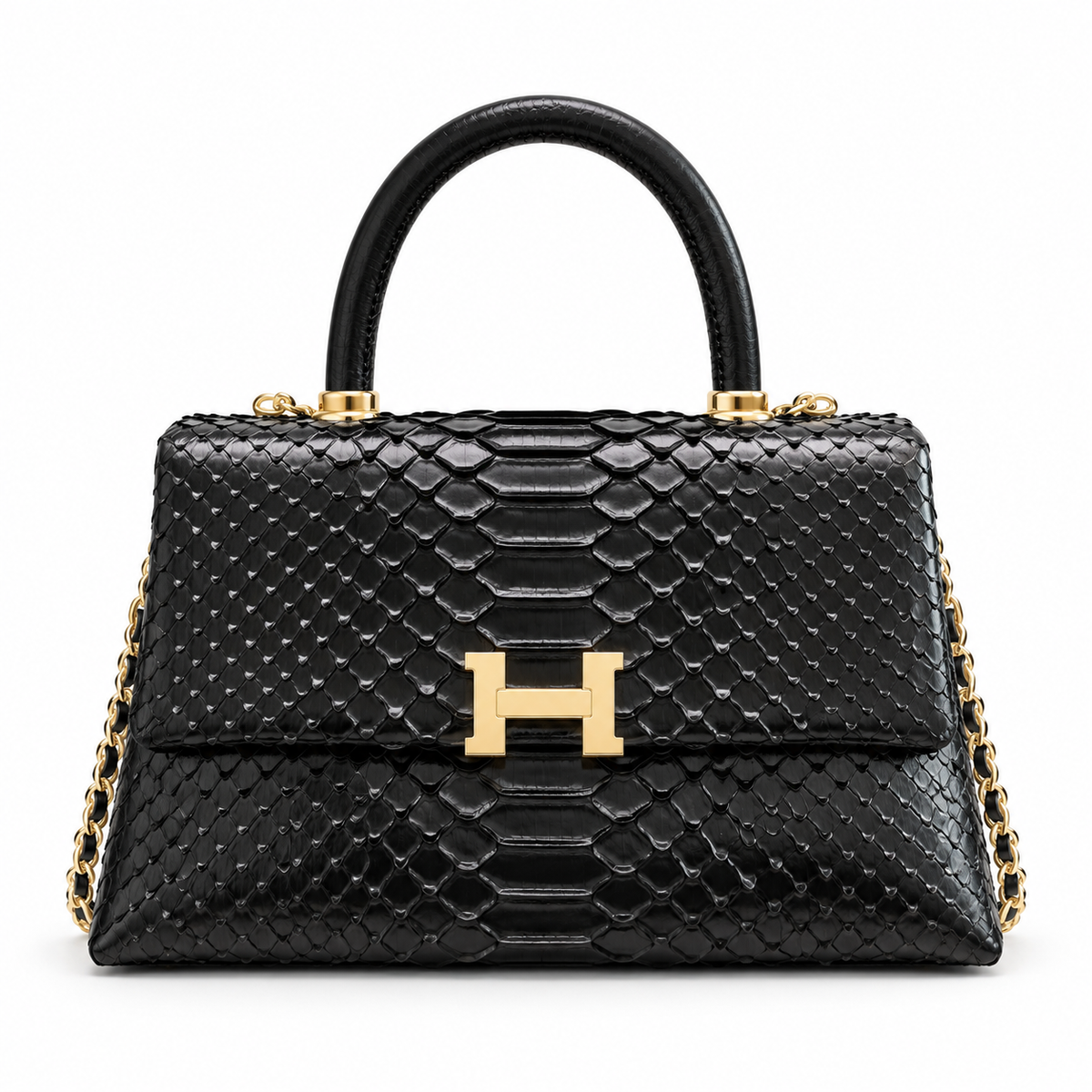 Python Top-Handle Purse