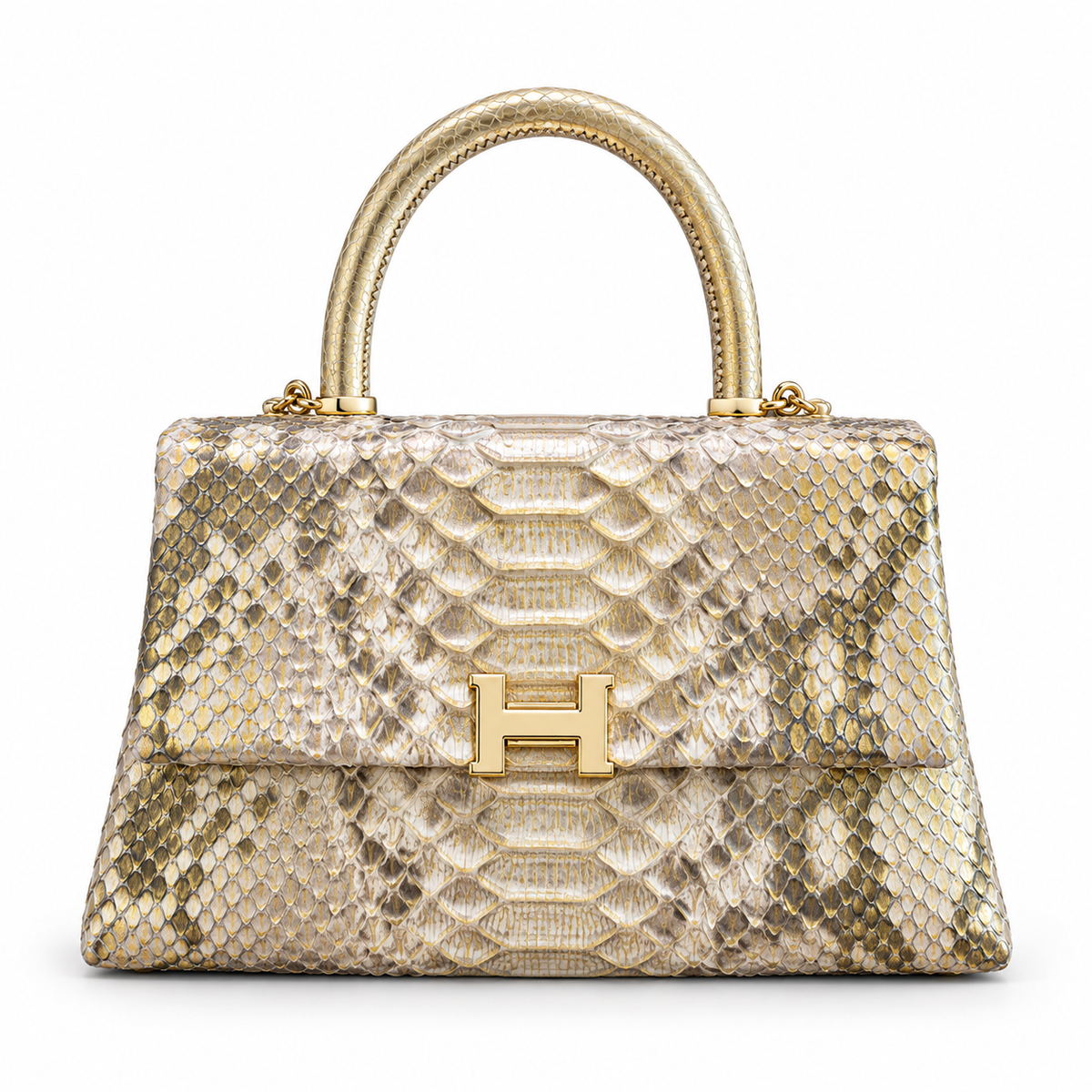 Python Top-Handle Purse